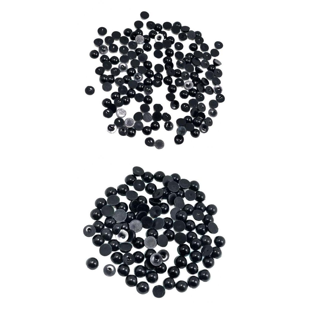 250 Pieces 8mm 10mm Half Pearl Bead Flat Back Scrapbooking for DIY Craft