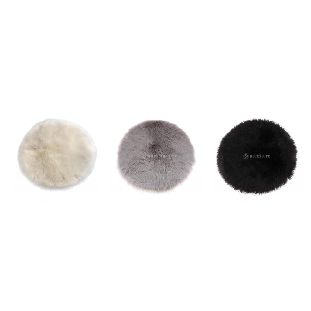 3 Pieces Sheepskin Skin Faux Fur Fake Rug Mat Small Area Rugs