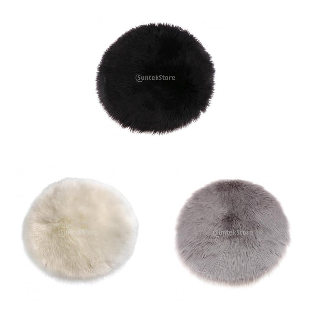 3 Pieces Sheepskin Skin Faux Fur Fake Rug Mat Small Area Rugs