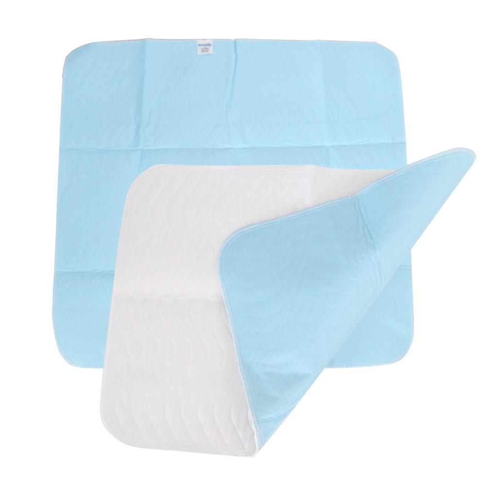 2 Pieces Washable Waterproof Incontinence Bed Pad for Elderly Children Adult