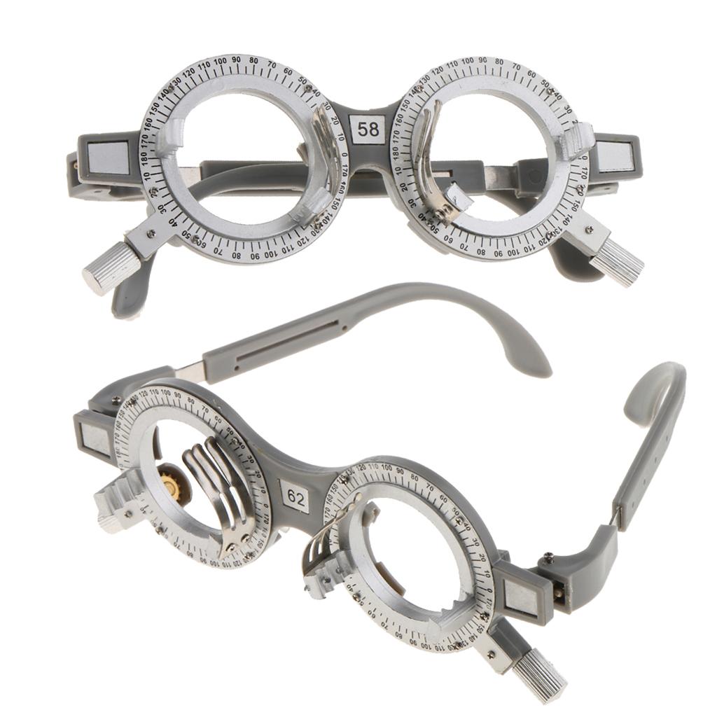 2 Pieces Optical Trial Lens Frame Eyeglasses Optometry Optician 62mm 58mm