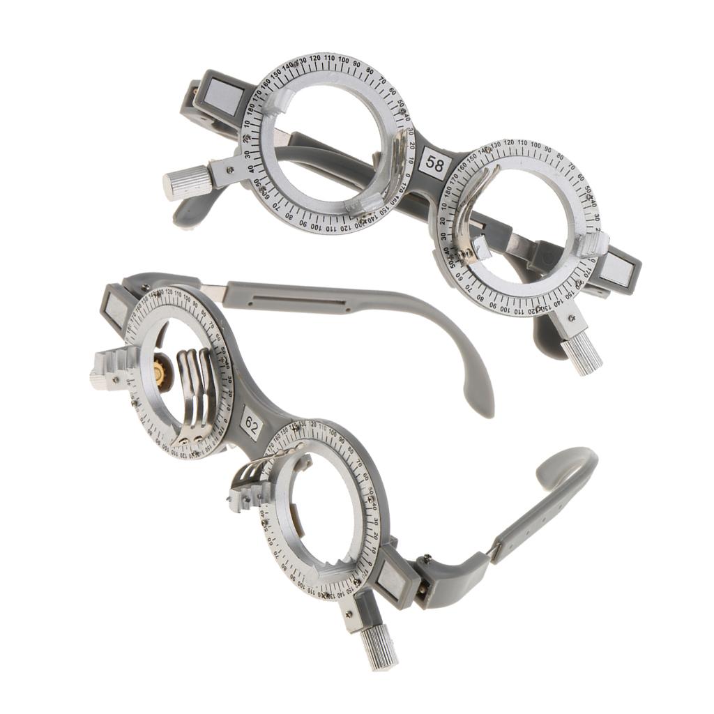 2 Pieces Optical Trial Lens Frame Eyeglasses Optometry Optician 62mm 58mm