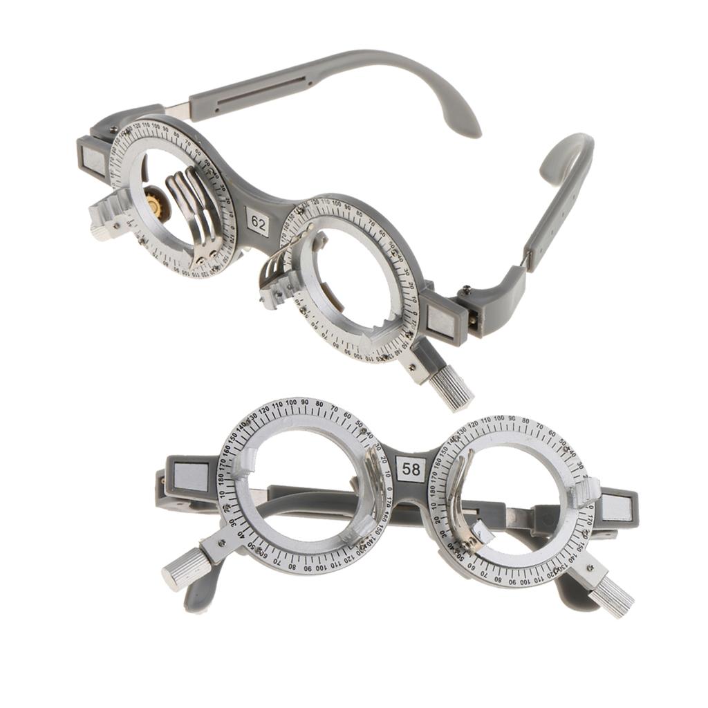 2 Pieces Optical Trial Lens Frame Eyeglasses Optometry Optician 62mm 58mm