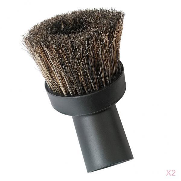 2 pieces 32mm/1.25 Soft Round Vacuum Clearn Brush 38 mm Bristle-Long"