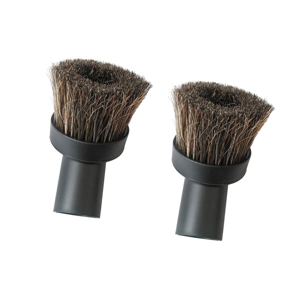 2 pieces 32mm/1.25 Soft Round Vacuum Clearn Brush 38 mm Bristle-Long"