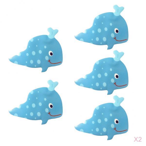 10pcs Non Slip Bath Tub Stickers Bathroom Mat Shower Room Floor Grip Whale