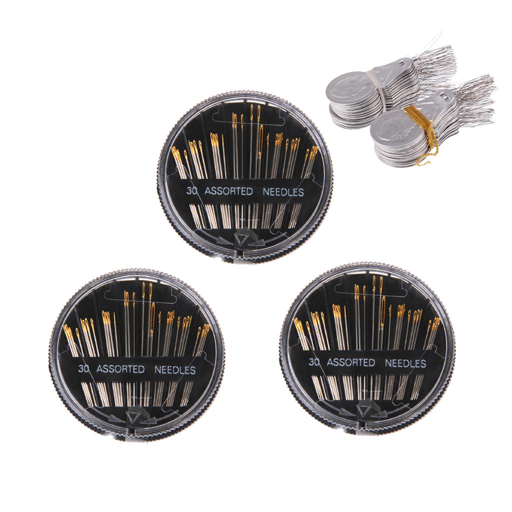 90 Pieces Hand Sewing Needles and 100 Pieces Needle Threaders