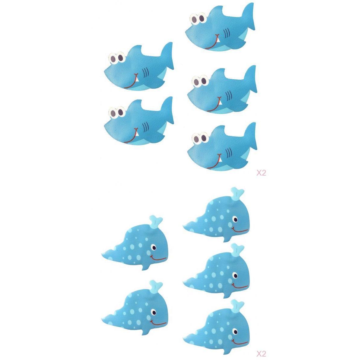 20pcs Non Slip Bath Tub Stickers Bathroom Mat Shower Room Floor Grip Shark