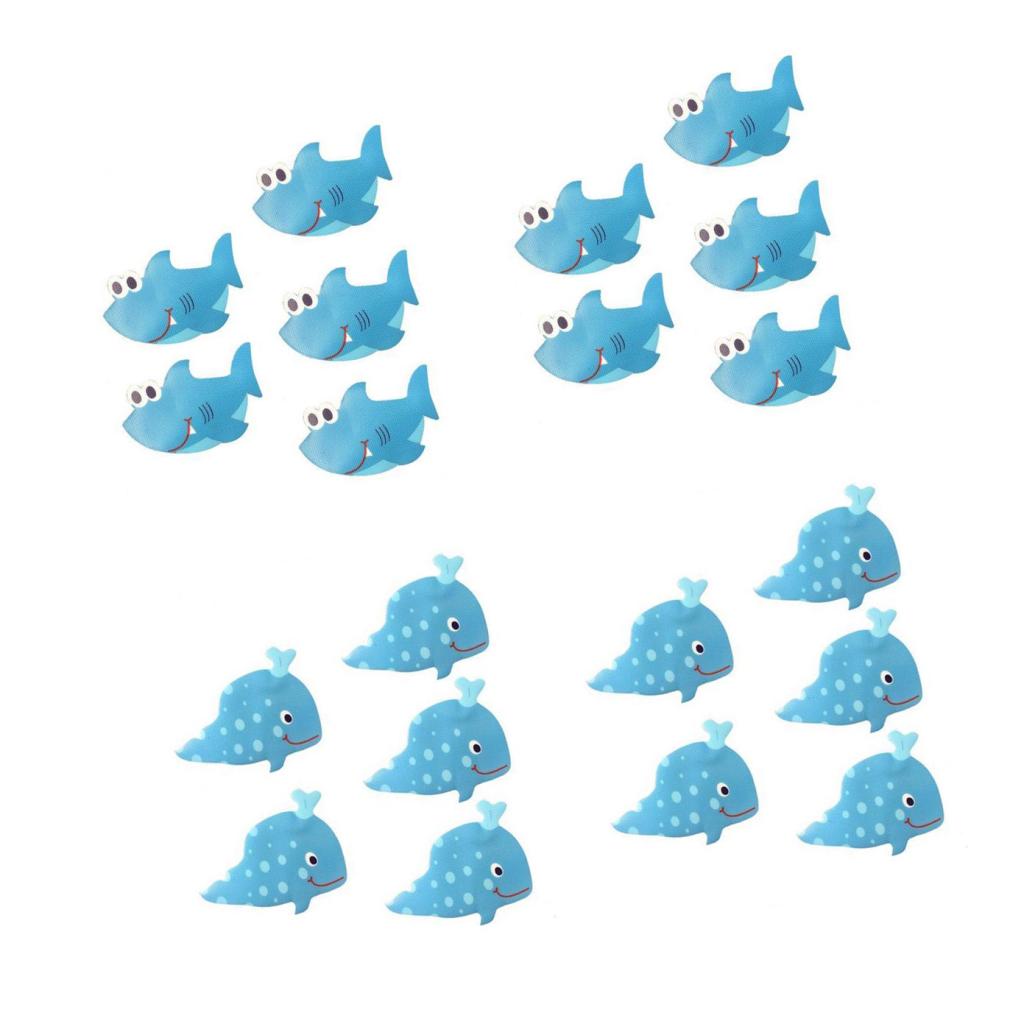 20pcs Non Slip Bath Tub Stickers Bathroom Mat Shower Room Floor Grip Shark