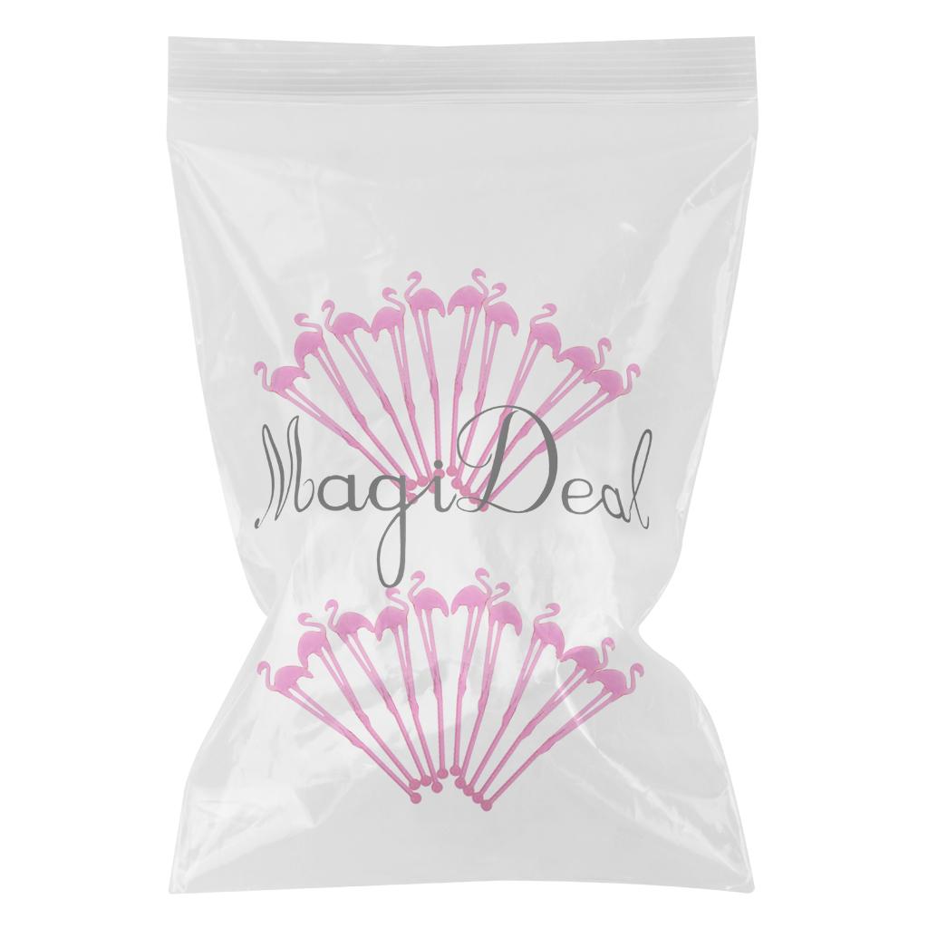 20 Pieces Hawaii Flamingo Cocktail Milk Coffee Stirring Sticks Party Rose