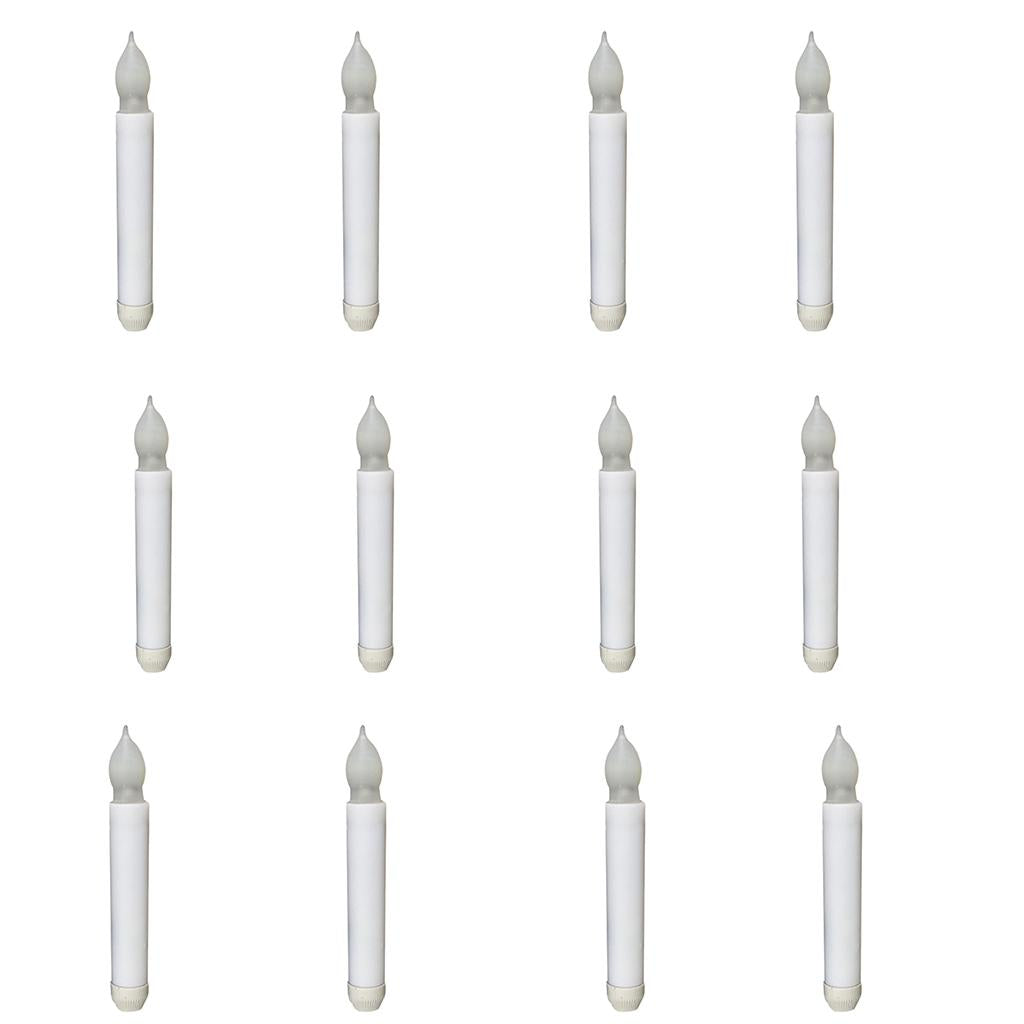12 Pieces 165mm Tall Electric LED Candle Flameless Candle for Party Decor A