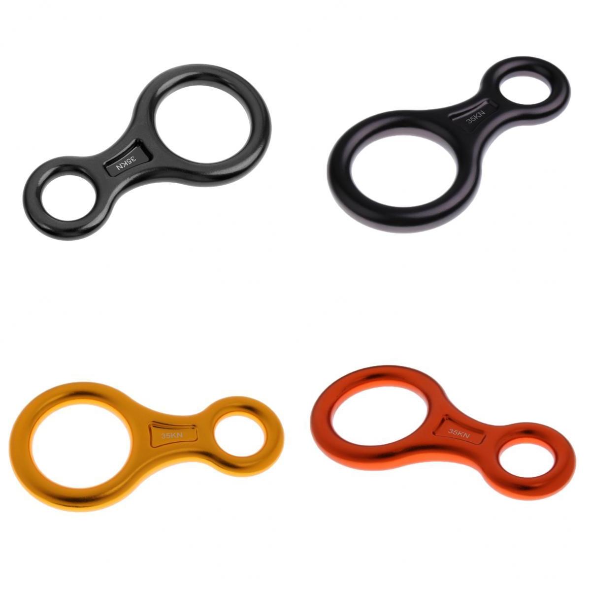 4 Pcs Figure 8 Shape Rock Climbing Rappel Abseil Rope Rescue Descender 35KN