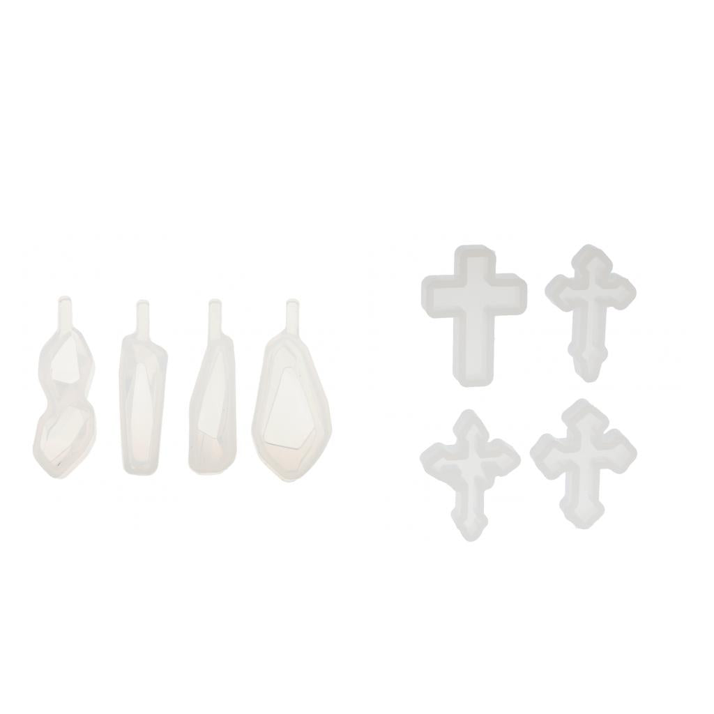 8 Pieces Mixed Silicone DIY Molds Resin Jewelry Making Craft Mould Tool