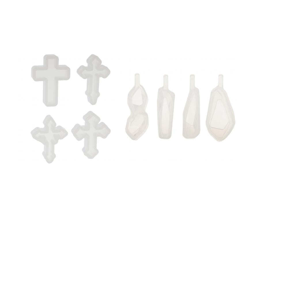 8 Pieces Mixed Silicone DIY Molds Resin Jewelry Making Craft Mould Tool