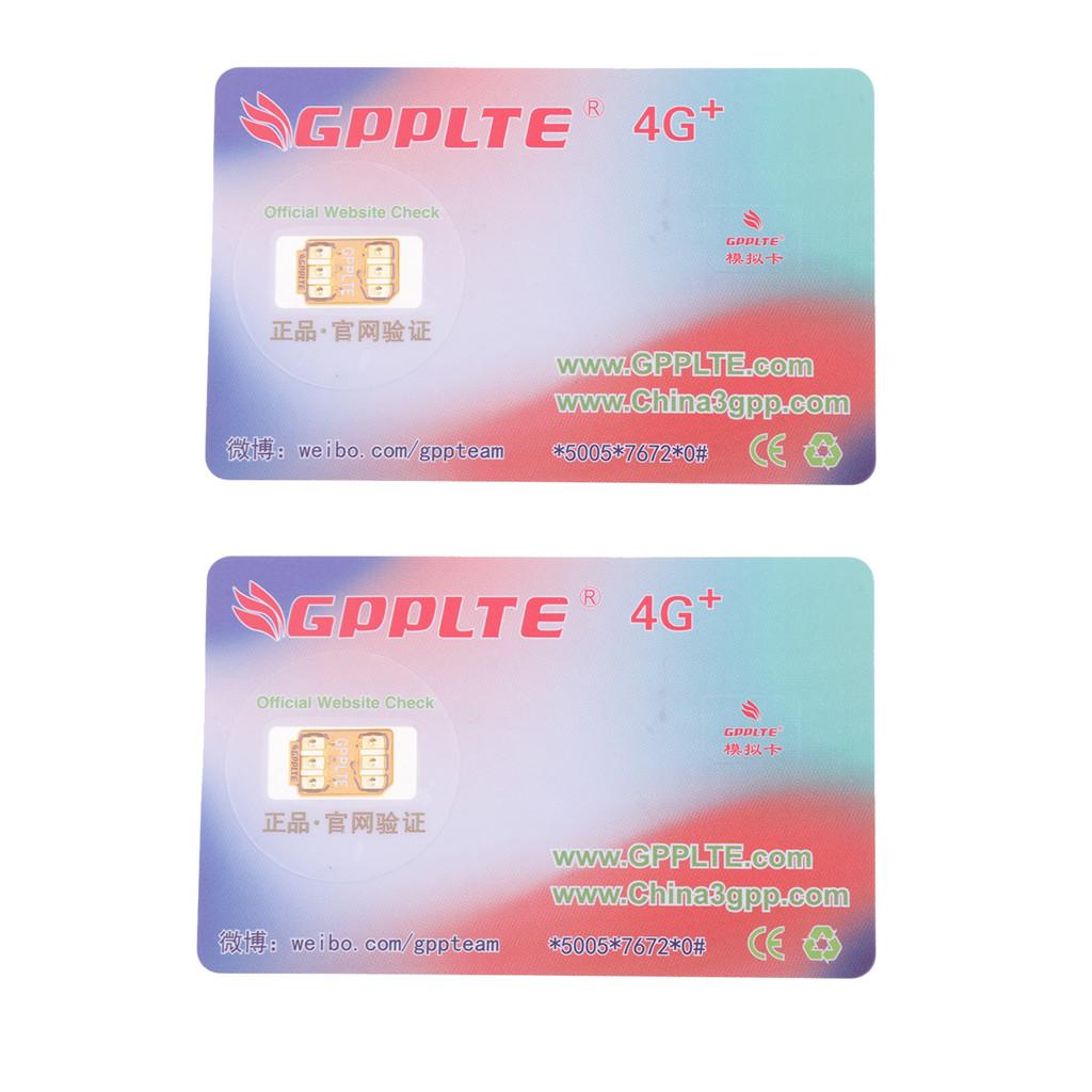 2 Pieces Unlock Turbo Sim Card GPP LTE 4G+ Pro 2 for iPhone 8 7 6S 6 Plus +