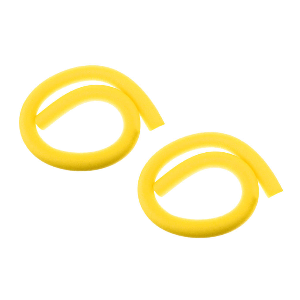 2 Pieces Lightweight Floating Swimming Pool Noodle Float Training Aid Yellow