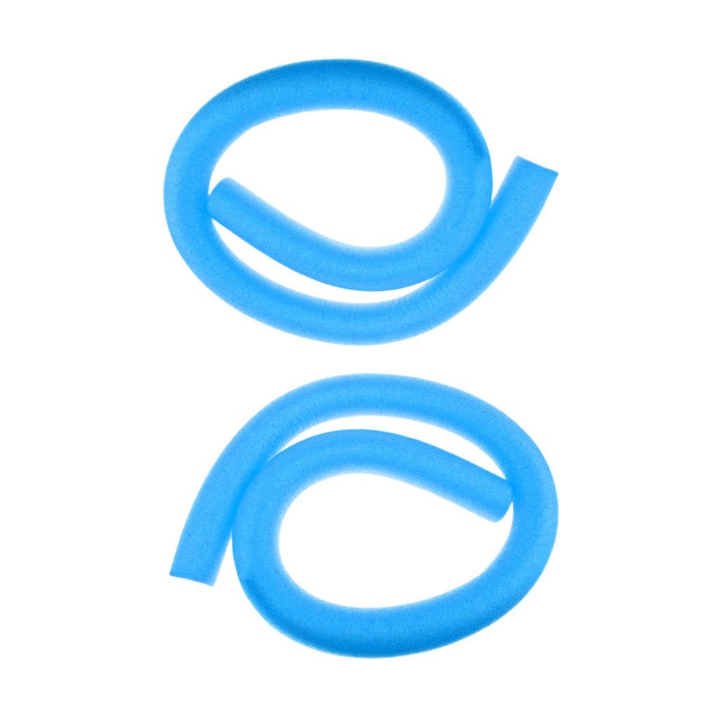 2 Pieces Lightweight Floating Swimming Pool Noodle Float Training Aid Blue