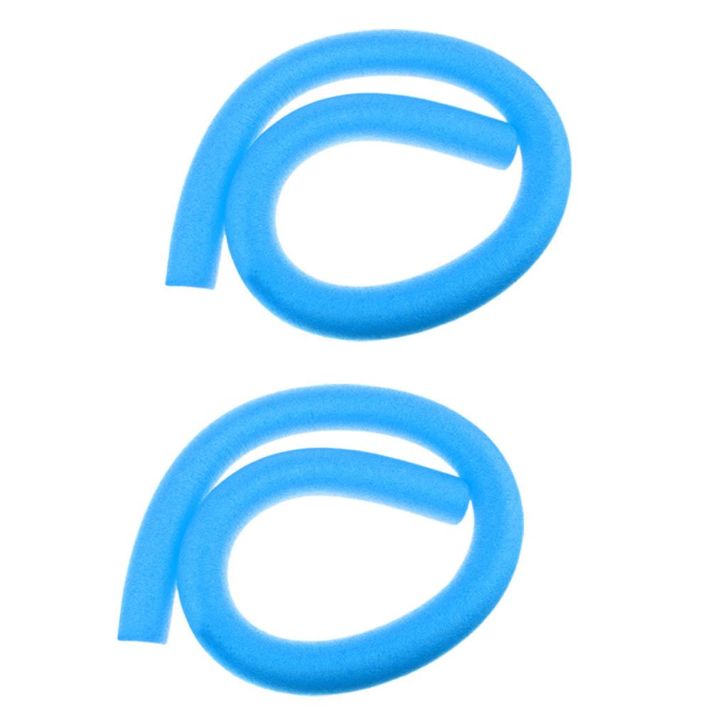 2 Pieces Lightweight Floating Swimming Pool Noodle Float Training Aid Blue