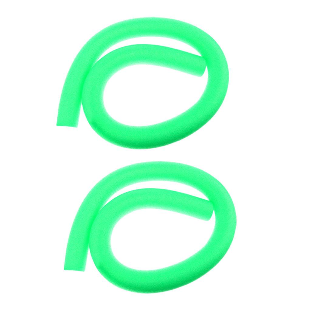 2 Pieces Lightweight Floating Swimming Pool Noodle Float Training Aid Green