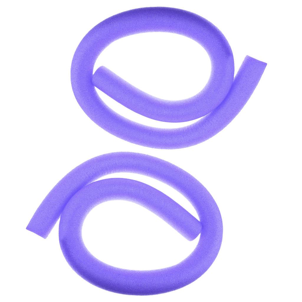 2 Pieces Lightweight Floating Swimming Pool Noodle Float Training Aid Purple