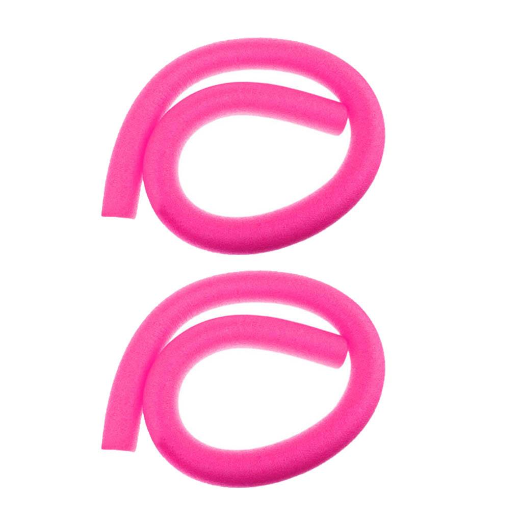 2 Pieces Lightweight Floating Swimming Pool Noodle Float Training Aid Pink