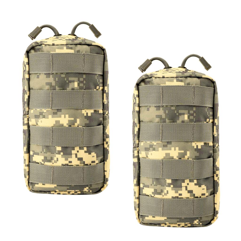 2x MOLLE Gear Pouches Small Tactical Pouch Combat Bag Attachments ACU