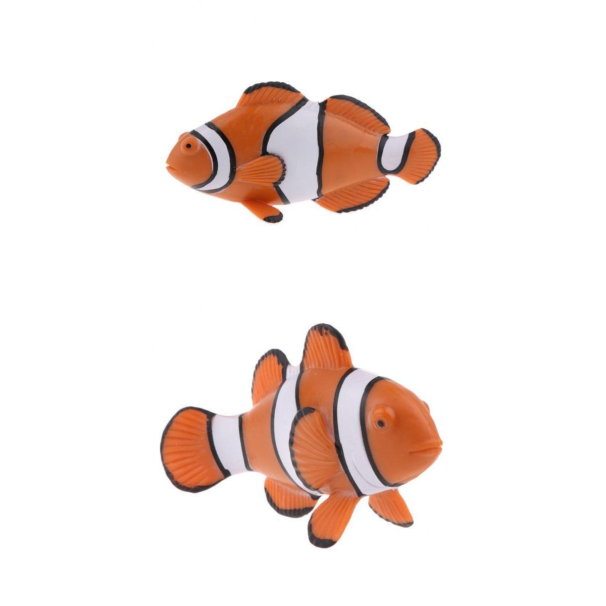 2pcs Simulation Animal Model Figure Toys Figurine Home Decor Clownfish