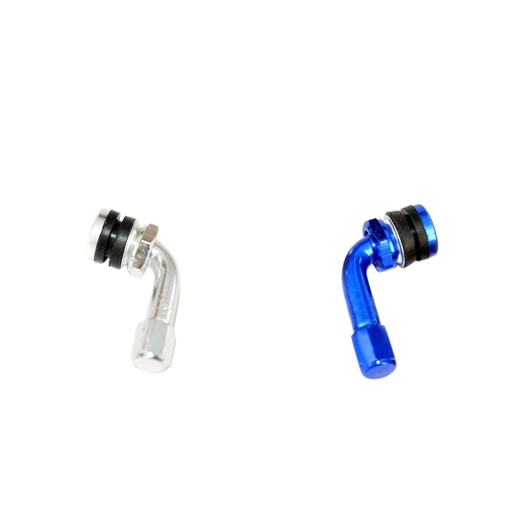 CNC Aluminum Motorcycle Rim Wheel Air Tyre Tire Valve Stem Blue/Silver