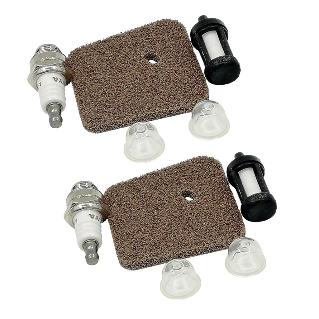 2x Air Fuel Filter Spark Plug for Stihl FS38 FS45 FS46 FS55 HS45 FC55 KM55