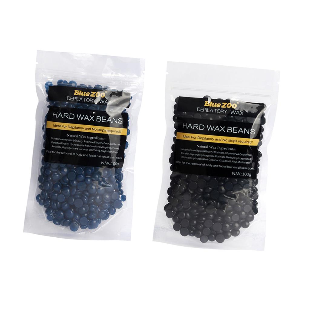 2 x100g Hot Hard Wax Beans Hair Removal Bikini Depilatory No Strip Pellets