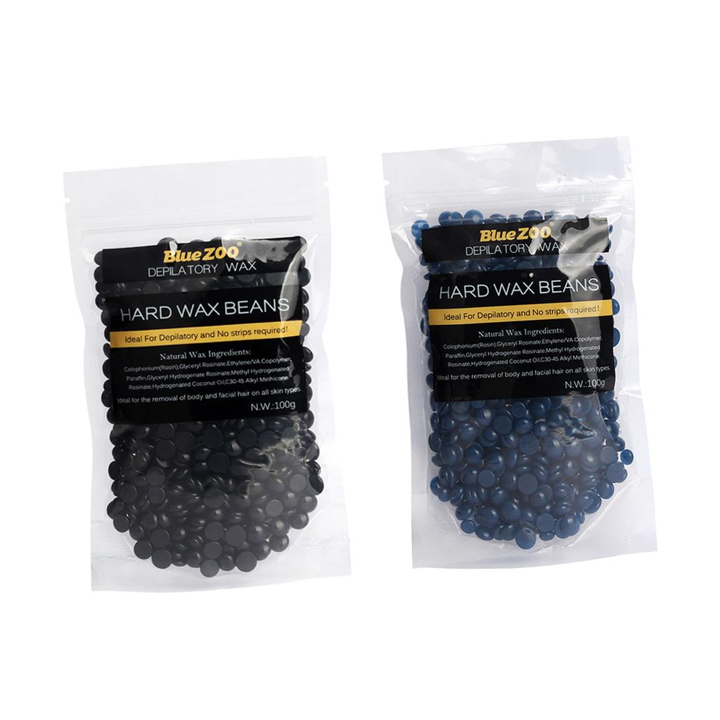2 x100g Hot Hard Wax Beans Hair Removal Bikini Depilatory No Strip Pellets
