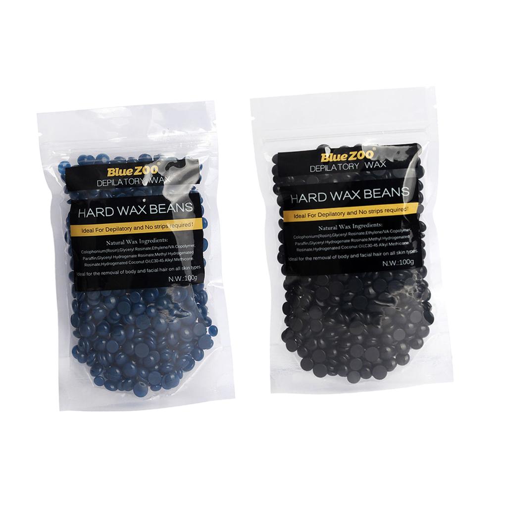 2 x100g Hot Hard Wax Beans Hair Removal Bikini Depilatory No Strip Pellets
