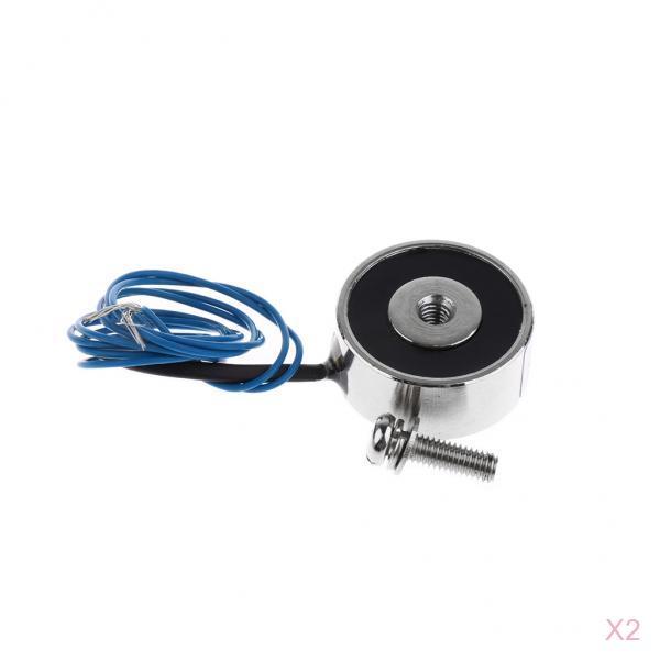2Pcs DC 12V Ultrathin Sucker Electromagnet Lift Holding KK-25-11