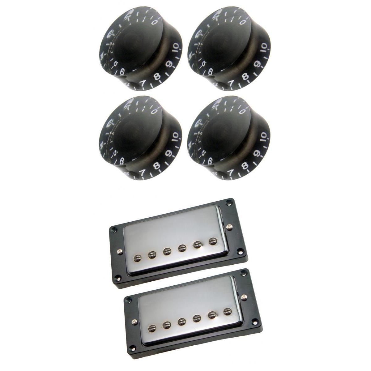 2 Pieces Humbucker Neck&Bridge Pickups with 4 Pieces Knobs for LP EPI Guitar