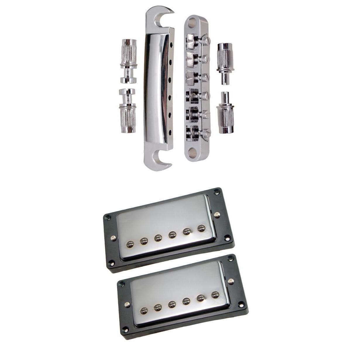 2pcs Humbucker Neck&Bridge Pickups with Bridge Tailpiece for LP