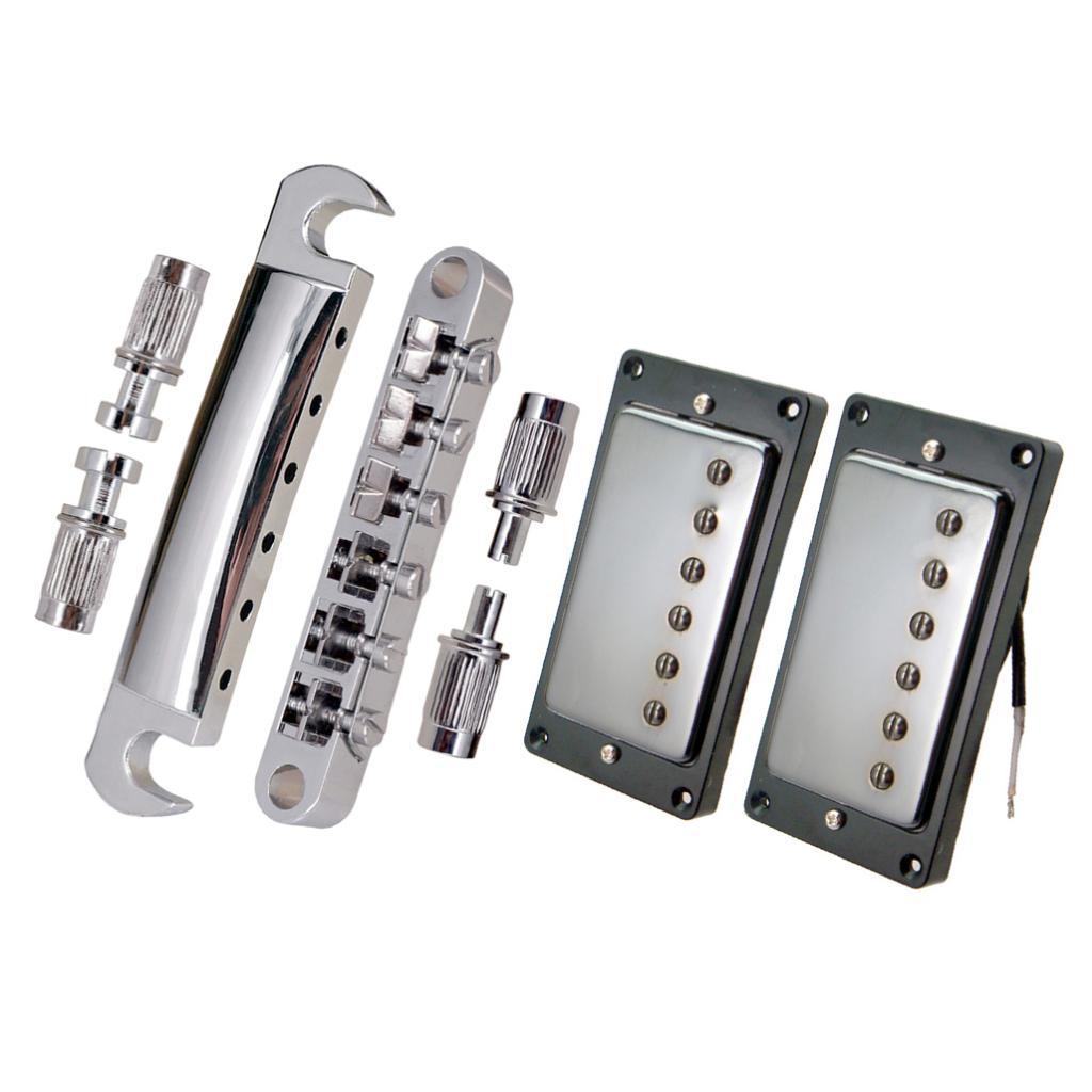 2pcs Humbucker Neck&Bridge Pickups with Bridge Tailpiece for LP