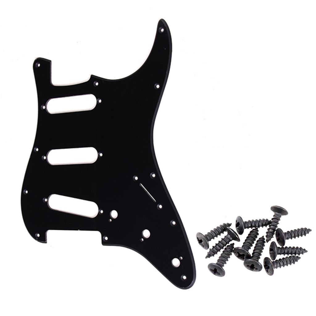 1ply SSS Pickguard Scratch Plate with Pickguard Mounting Screws for ST SQ
