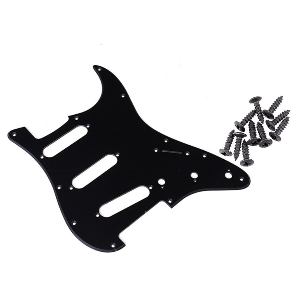 1ply SSS Pickguard Scratch Plate with Pickguard Mounting Screws for ST SQ