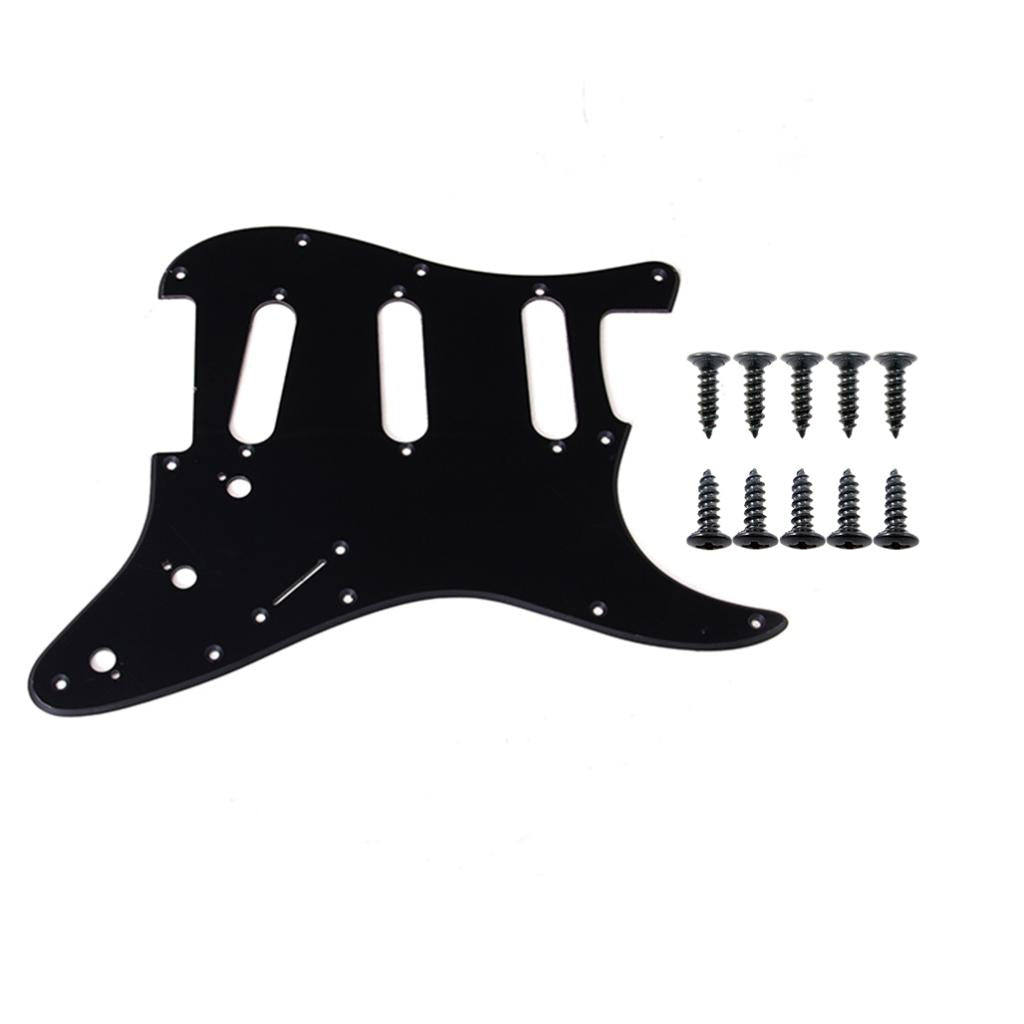 1ply SSS Pickguard Scratch Plate with Pickguard Mounting Screws for ST SQ