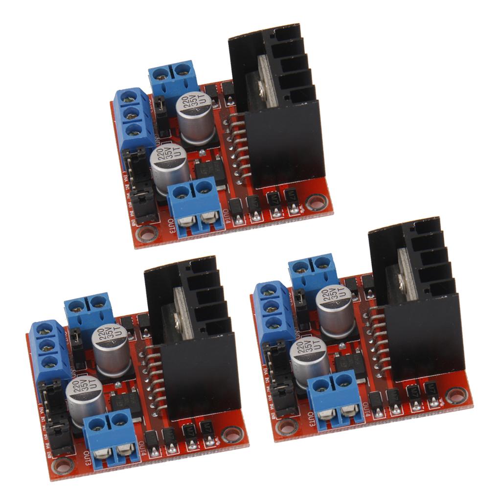 3 Pieces L298N Dual H Bridge DC Stepper Motor Drive Board Module for
