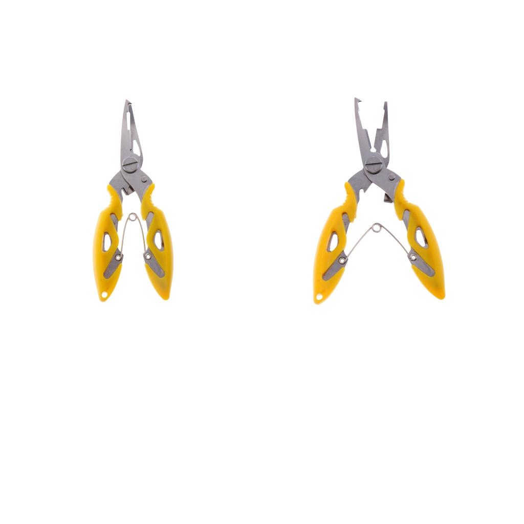 2Pcs Multi Function Stainless Steel Fishing Pliers Curved Nose Scissors