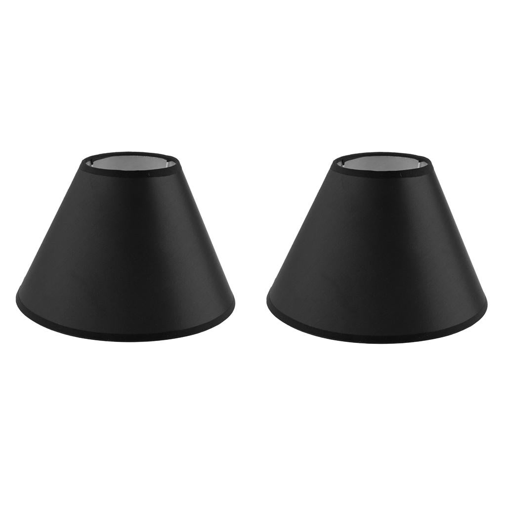 2x Lampshade Table Lamp Shade Floor Lamp Bedside Lamp Light Shade Black