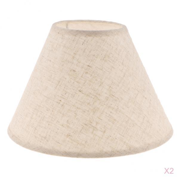 2x Lampshade Table Lamp Shade Floor Lamp Bedside Lamp Light Shade Flaxen