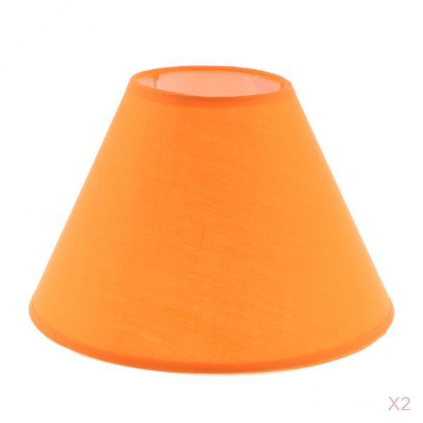 2x Lampshade Table Lamp Shade Floor Lamp Bedside Lamp Light Shade Orange