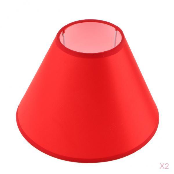 2x Lampshade Table Lamp Shade Floor Lamp Bedside Lamp Light Shade Red