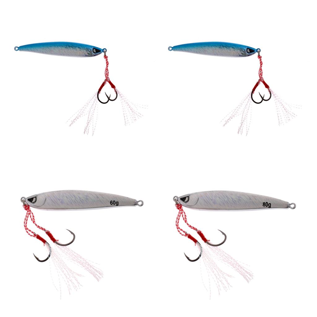 4pcs Fishing Lure Lead Fish Metal Jigging Wobbler Crankbaits Bass Baits