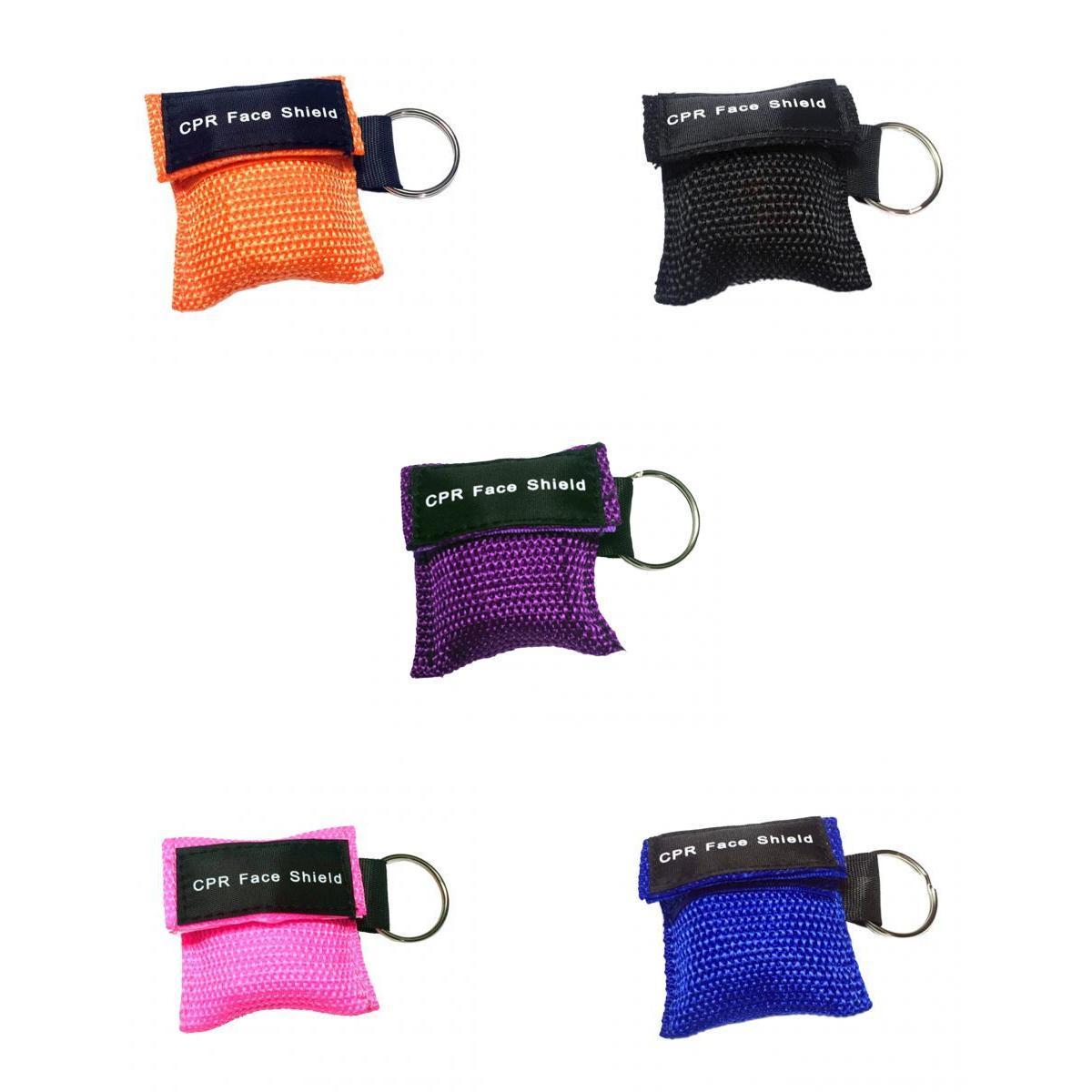 5 Pieces CPR Mask Key Chain Emergency Survival Face Shield for First Aids