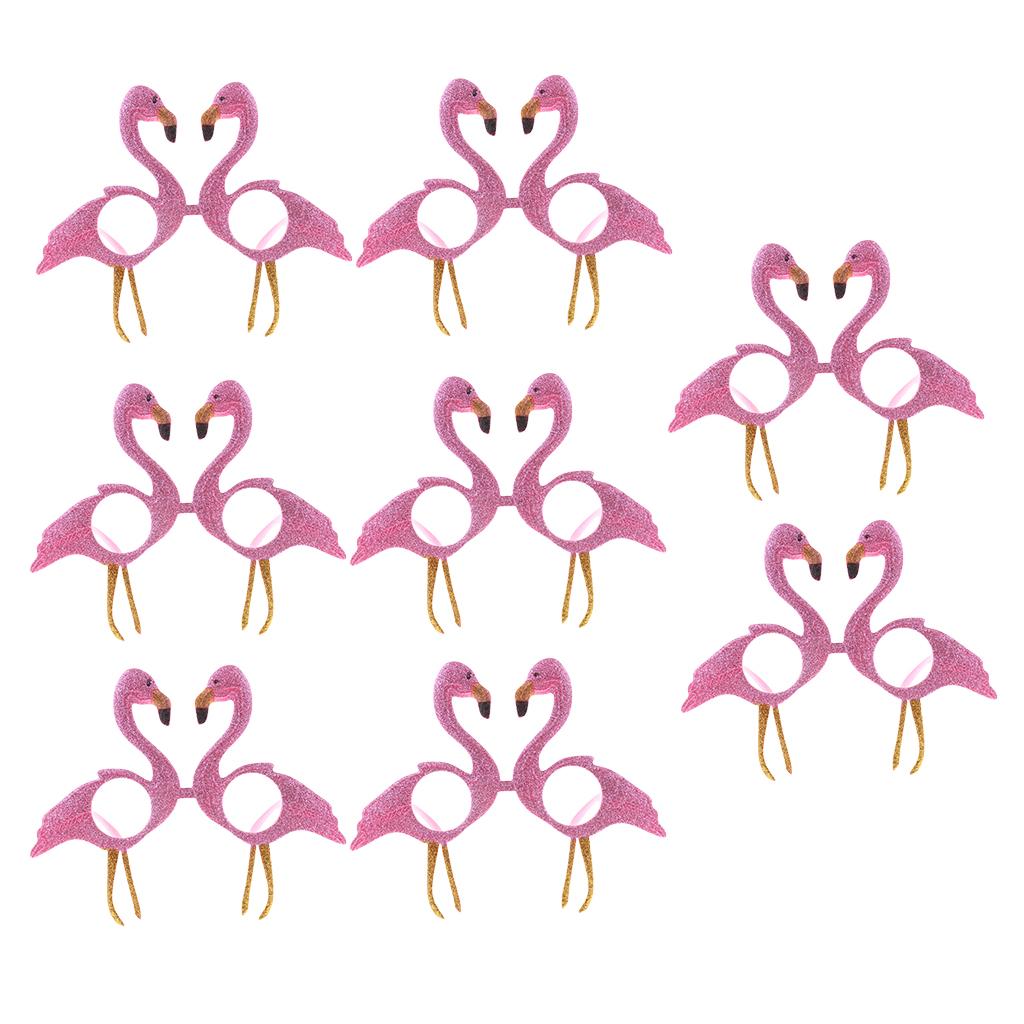 8x Novelty Flamingo Sunglasses Hawaiian Party Dress Up Glasses Photo Prop