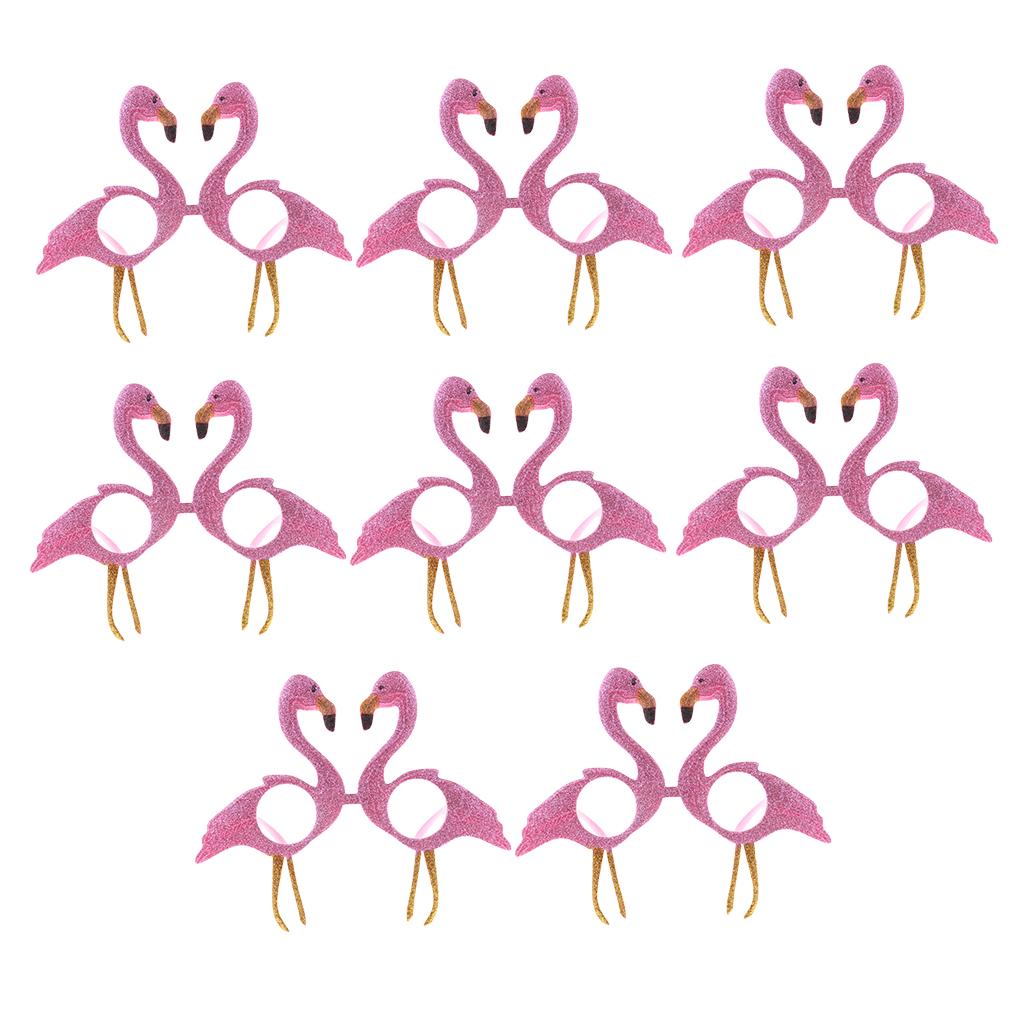 8x Novelty Flamingo Sunglasses Hawaiian Party Dress Up Glasses Photo Prop
