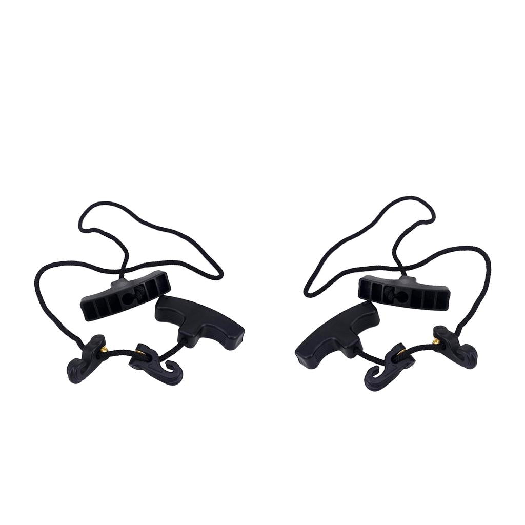 2pcs Plastic Double Handle Cocking Rope String Device Archery Accessories
